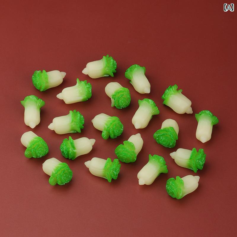 ミニチュア 白菜 小さめ 緑 野菜 ドールハウス ショッピングモール スーパーマーケット 果物野菜の装飾 アクセサリー リアル感 フィギュア 食品 おもちゃ キッズ 玩具 車内装飾