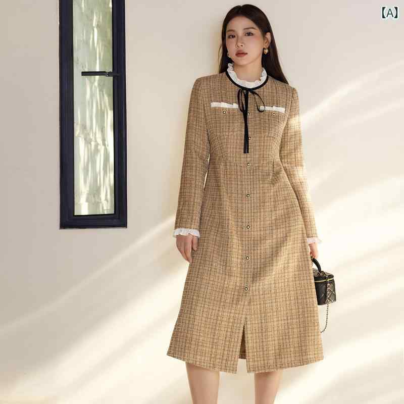 レディース 大きめサイズ 婦人服 ワンピース ドレス おしゃれ ぽっちゃり体型 ゆったり 冬 春 フレンチ かわいい