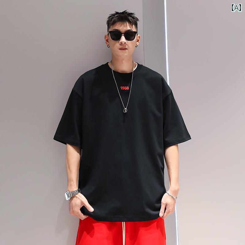半袖 Tシャツ メンズ 夏 トップス 韓国 カジュアル オーバーサイズ ゆったり ストリート おしゃれ かっこいい 着やい 動きやい 快適 イベント フェス レジャー アウトドア ダンス 衣装 パフォーマンス