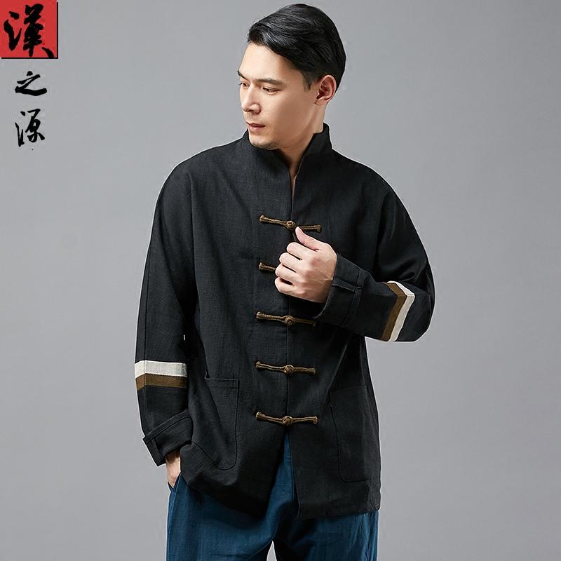 ジャケット メンズ 長袖 中華風 ファッション リネン 唐 スーツ レトロ ボタン 中華風 ファッション 漢服 漢 麻 トップス