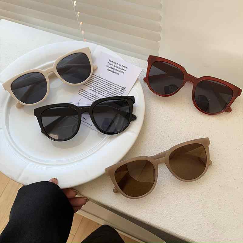 サンフラス かわいい 方形茶サングラス レディース 夏季 韓国 大きめフレーム 小顔 上品 ユニセックス メモリーフレーム