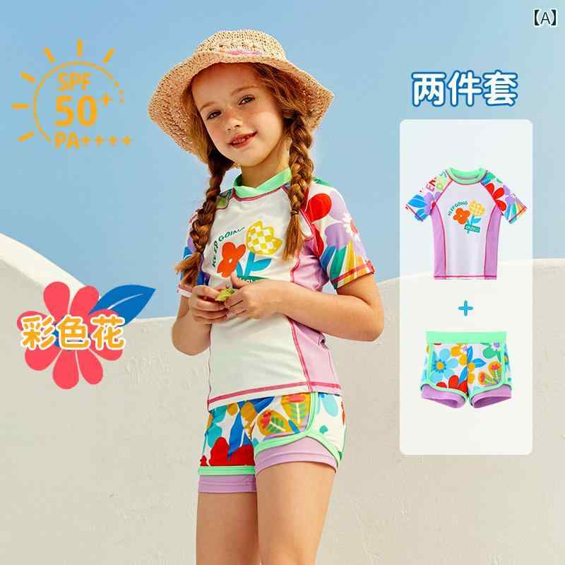 キッズ 小わっぱ 夏 スイムウェア 水泳着 半袖 セパレート 愛くるしい 格好のいい 着やい 動くことやい 速乾 韓国 海 スウィミングプール 水泳ぎ 水浴び 海水浴 水遊び 授業時間 幼稚園 保育園 余暇 アウトドア 米国海兵隊員運動競技 旅する キッズ・ベビー・マタニティ-キッズファッション