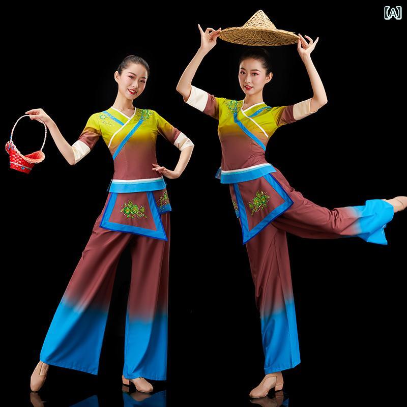 社交ダンス 御召しもの レディース 民族 踊り 竹かぶり笠 歌 御召しもの 演戯 スクエアダンス ポリエステル レディース 律動的な調子スコート 茶摘み 活動の領域 工芸