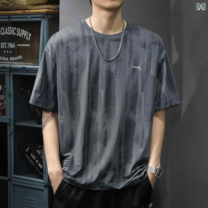 Tシャツ 半袖 夏 ゆったり 大きめサイズ ベーシック シンプル カジュアル ホームウェア トップス メンズ ファッション デイリー