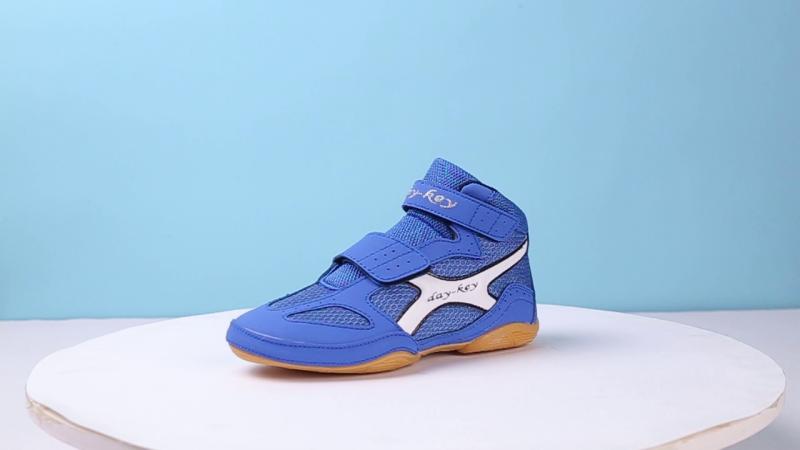 子供 キッズ レスリング シューズ 競技 トレーニング 格闘 ボクシングシューズ ブラック ブルー レッド