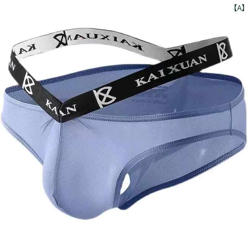 メンズ ブリーフ 下着 ボディシェイプ ショーツ ローウエスト 魅惑的 ウエスト ファッション 凸 氷 メッシュ 三角