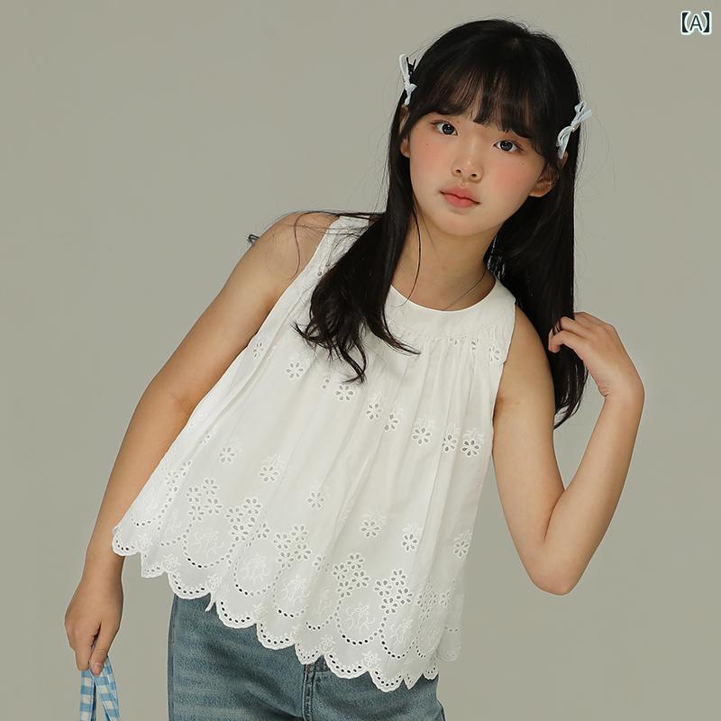 トップス ノースリーブ 赤ちゃん服 夏時お召しもの 冷やりとした 心地よい 自然的 普段使い走り キッズ お嬢さん 夏 透け透け 花 ホルター 限りない 赤ちゃん スピード競技 お上さん