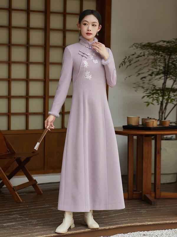 ドレス 秋 冬 チャイナ 中華風 女性 中華風 唐 スーツ 韓服 チャイナ 瞑想 レトロ 婦人服