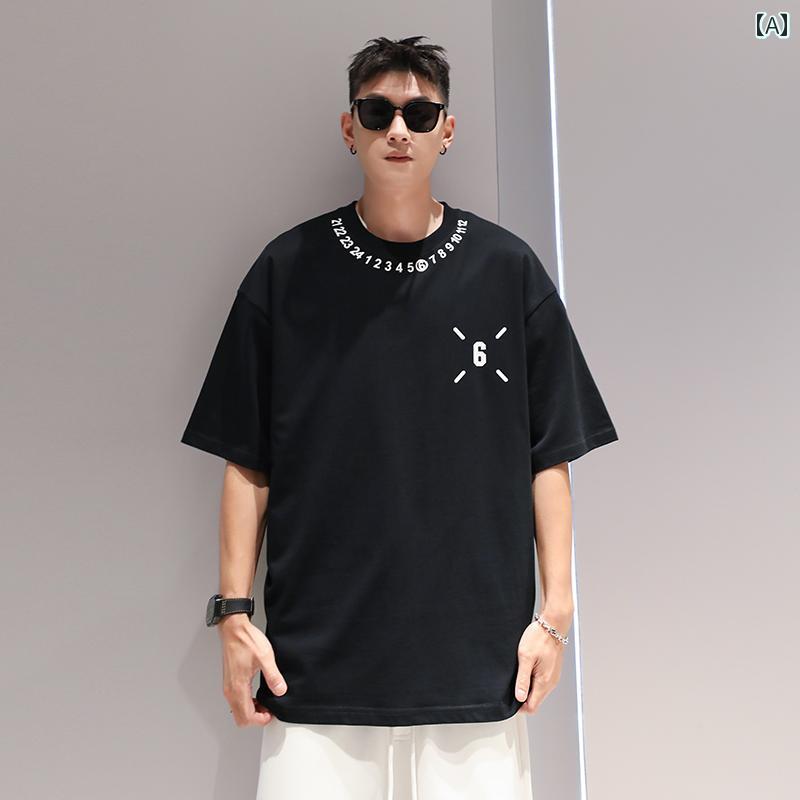 半袖 Tシャツ メンズ 夏 トップス 韓国 カジュアル オーバーサイズ ゆったり ストリート おしゃれ かっこいい 着やい 動きやい 快適 イベント フェス レジャー アウトドア ダンス 衣装 パフォーマンス