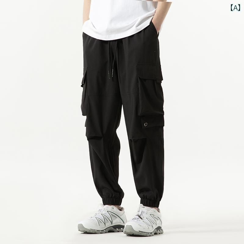 心地よい ズボン下 運動競技 履きやい 動くことやい メンズ 成人男性服 メンズ ズボン ひんやり 冷やりとした 好いたらしい 夏 透け透け アメリカン 嵌まる 速乾 通気性 アウトドア 雨合羽