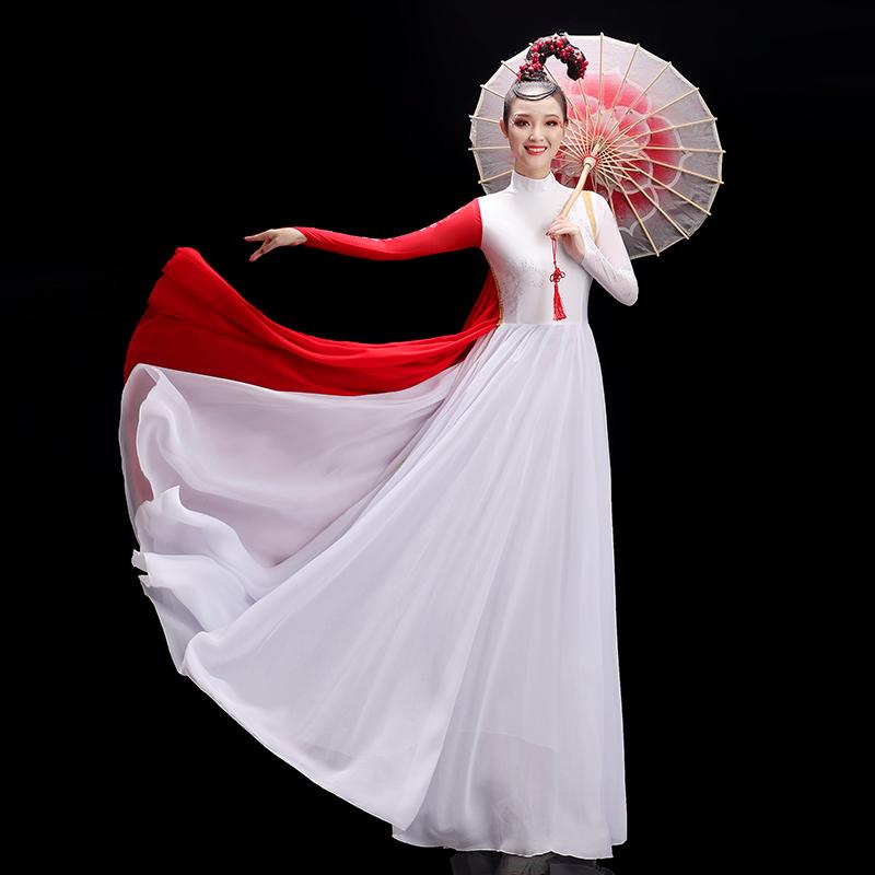 ダンス 衣装 民族舞踊 エスニック 歌 中国 頌歌 パフォーマンス 衣装 レディース オープニングダンス コーラス 大きめ スイングスカート エレガント スカート チャイナ風 エレガント レトロ 7,322円