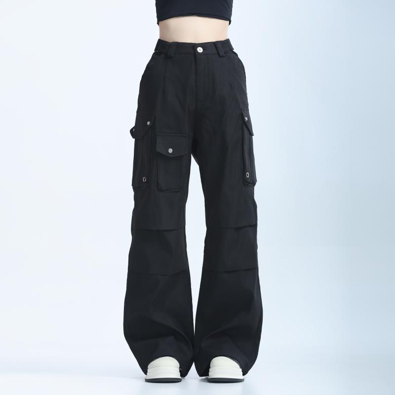 パンツ カジュアルパンツ ストレートパンツ ワイドレッグ ゆったり ダンス ヒップホップ KPOP クール カジュアル 通学 レジャー レディース｜セキュアデポ