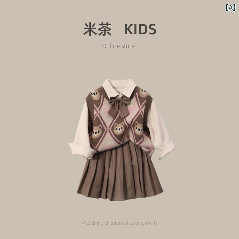 キッズ ファッション 幼児 子供服 韓国 カレッジ スタイル スーツ 春秋 女児 赤ちゃん プリーツスカート 子供 jk 制服