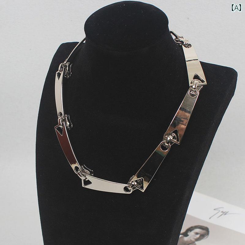 レディース ファッション アクセサリー ジュエリー レトロ ジッパー ネックレス ガール チョーカー 鎖骨チェーン パンク