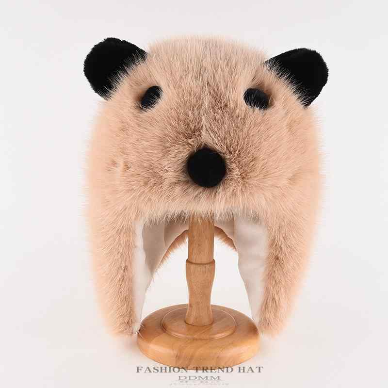 レディース 秋 冬 かわいい ロシア 帽子 韓国 暖かい クマ 耳 帽子 防寒 耳保護 ヘッド カバー 帽子