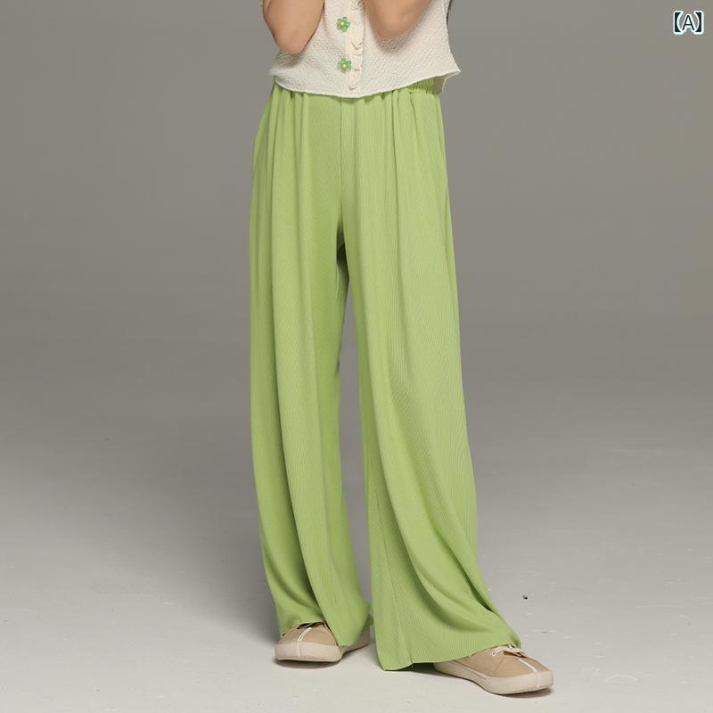 パンツ カジュアル 子供服 ボトムス ナチュラル 動きやすい キッズ 女の子用 ゆったり 夏用 薄手 ワイド 子供用 アウター用 子供用 中型 大型