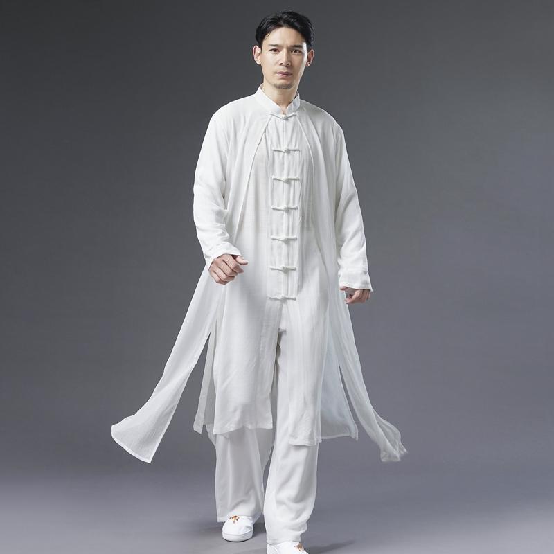 メンズ シフォン レトロ 漢服 白 フェアリー 衣装 パフォーマンス 服 中国 ローブ デイリー 唐 スーツ ローブ|セキュアデポ