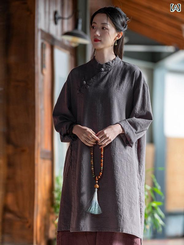 思い入れる服 自然的 レディース 思い入れる 中国 仏教 丈 名取り草 曲がった トップス レディース 田舎家服 リネン ズボン下 照明ランプ色合い 書き割り レディース 細長い切口 無地 分かりやすい