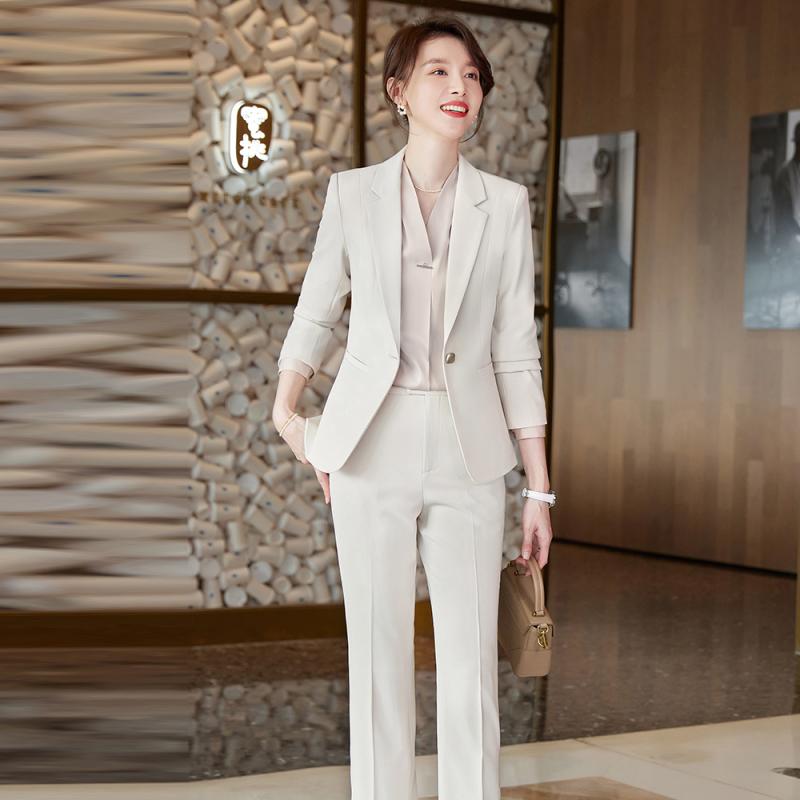レディース 婦人服 制服 ジャケット ブレザー パンツ ズボン ワークウェア スタイリッシュ 秋 9,432円
