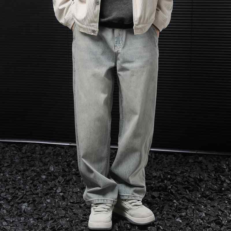 デニム パンツ メンズ メンズ ボトムス アウトドア ストリート ズボン ロング パンツ ゆったり オールシーズン カジュアル 春秋 デニム アメリカン
