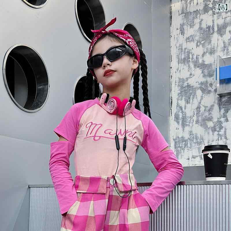 子供 ジャズ ダンス セット 女の子 ヒップホップ ストリート 服 クール ステージ 魅力 衣装 パフォーマンス パンツ