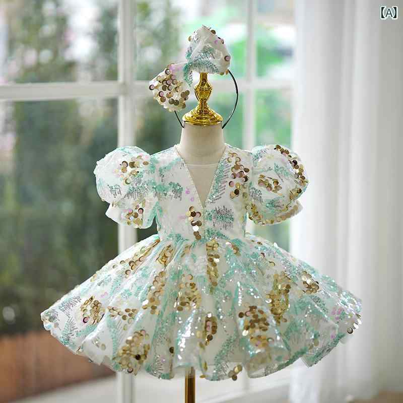ドレス 女の子 ガールズ キャットウォーク ホスト イブニングドレス ハイエンド 子供用 パフォーマンス 服 フラワーガール 結婚式 小さい ガールズ プリンセス