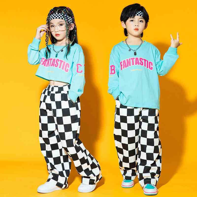 子供服 女の子 男の子 トレーナー へそ出し パンツ コスチューム バンド ダンス ヒップホップ ストリート系 パフォーマンス 衣装 クール かっこいい キッズ