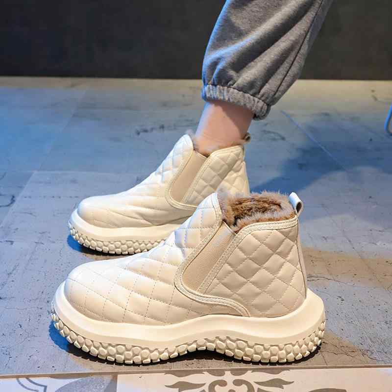 スノーブーツ 防水 防寒 滑らい 履きやい ファッション ブーツ スノー シューズ ショート フラット 靴 滑りにくい 厚手 暖かい 厚 外出 耐寒性 レディース レディース 冬