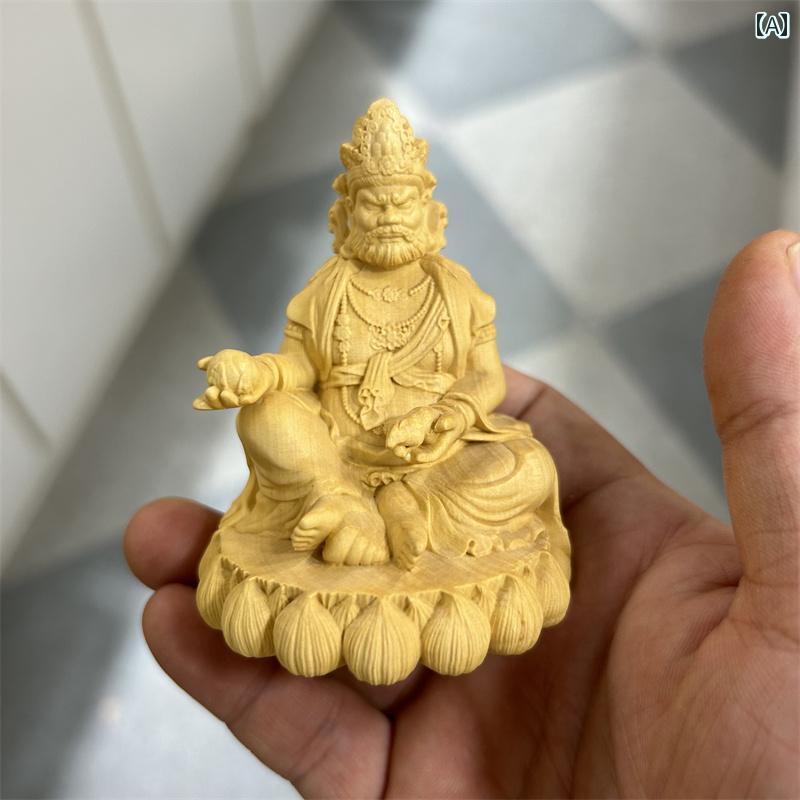 飾りつけ 木 仏具 神具 室内装飾 見せびらかす レトロ 小物 芸術 縁起物 刻みつける 菩薩 仏像 釈迦牟尼 瀬戸もの風