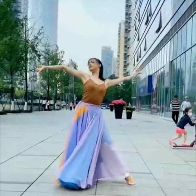 社交ダンス 御召しもの 民族踊り レディース 成年者 多層スコート 踊り 工芸 演戯 今めかしい レディース ロングスイングスカート 読み合わせる 窈窕たる