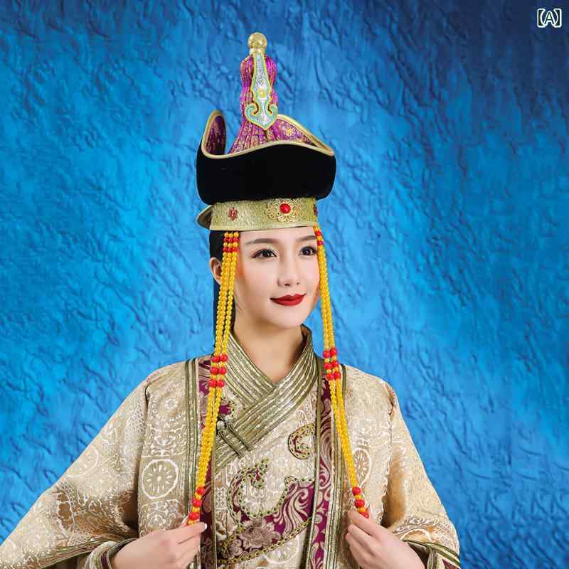 モンゴリアン ハット モンゴル レディース 帽子 民族 舞踊 花嫁 結婚式 衣装 モンゴル ローブ アクセサリー 美術 試験 レパートリー 帽子｜セキュアデポ