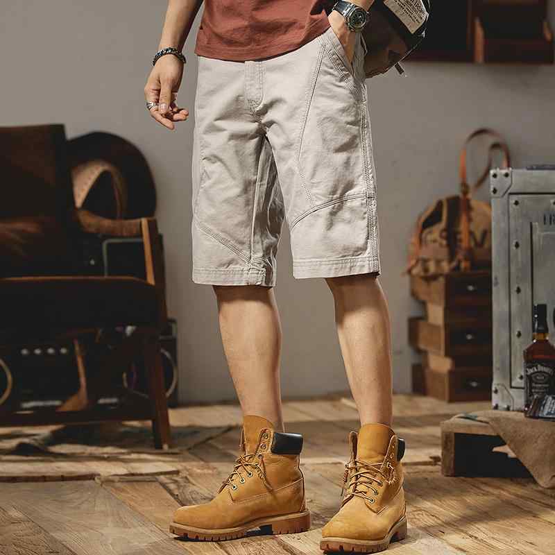 パンツ ハーフ メンズ 用 ハイエンド スプライス カジュアルショーツ 夏 男性用 膝上 五分丈 ゆったり 綿 五分丈 カーゴパンツ 作業ズボン
