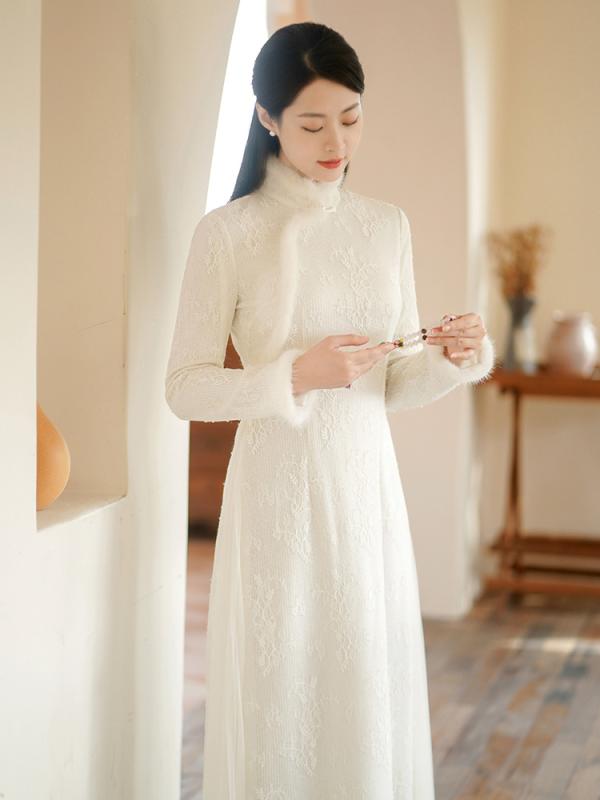 御召しもの 秋 冬 瀬戸もの 瀬戸もの 成人女性 ハイエンド 妖精 うら若い レトロ 中華風 真っ白い