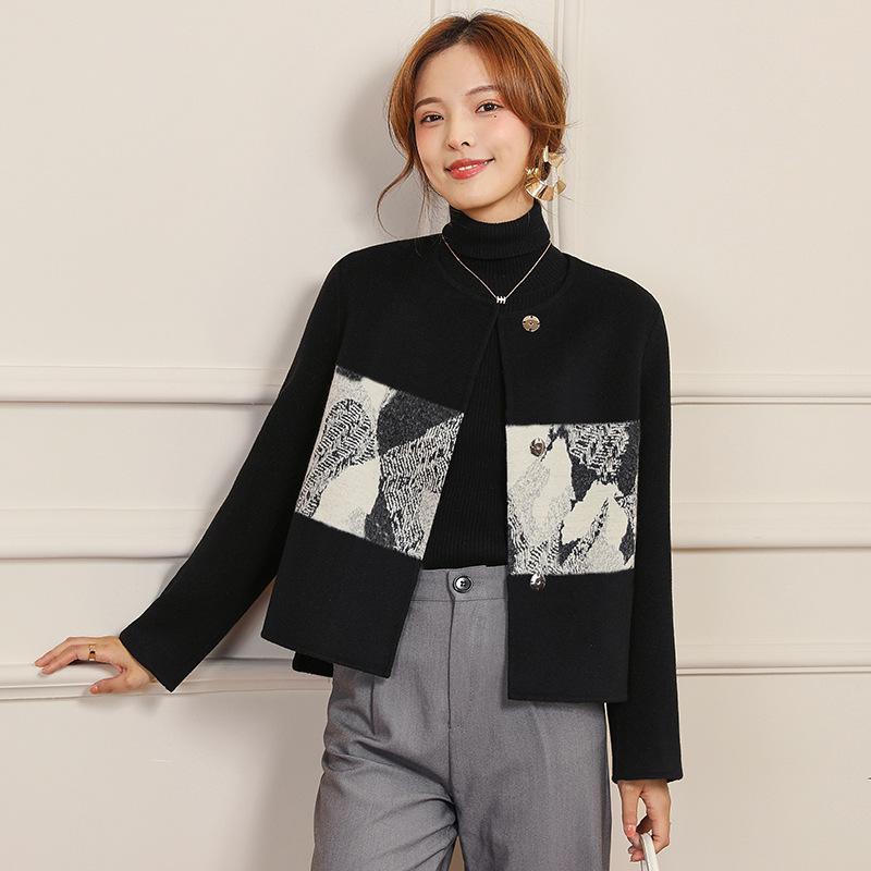 コート ジャケット ウール レディース 上品 マザーズ 婦人服 両面 女性 秋冬 小さい ショート シンプル ファッション｜セキュアデポ