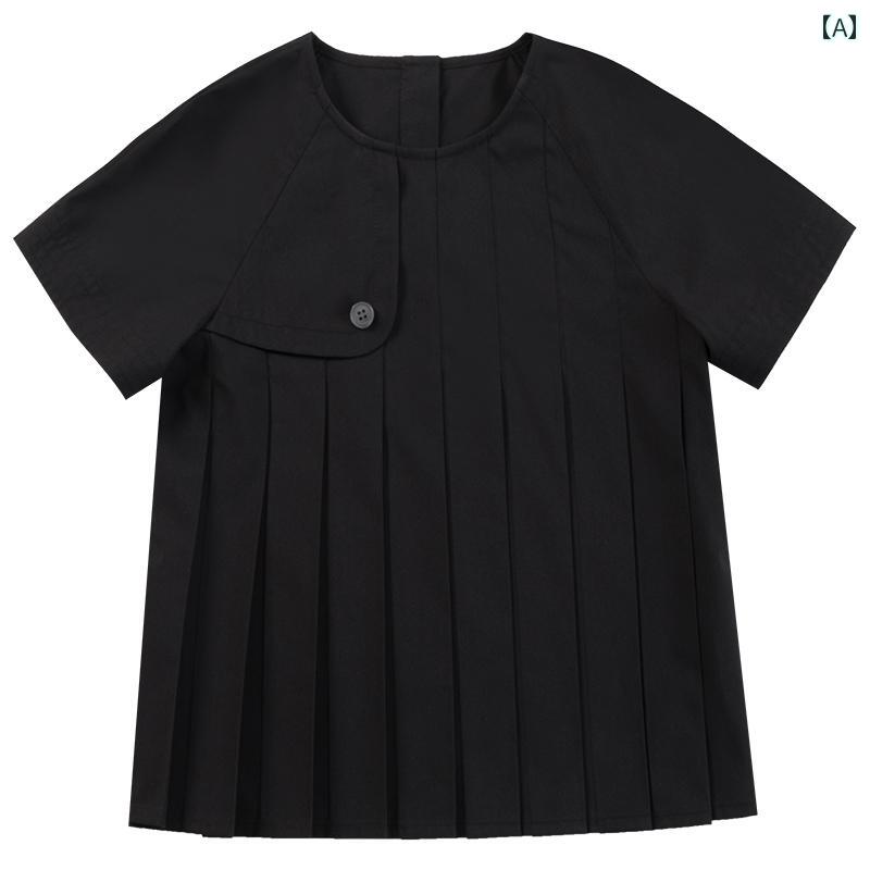 トップス プルオーバー 赤ちゃん服 格好のいい 自然的 普段着 キッズ 分かりやすい 黒 御前上等感 心地よい 半袖 お嬢さん 夏 着 透け透け