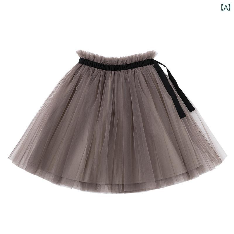 スカート 子供服 ボトムス ナチュラル 普段着 キッズ 春夏 ベビー フェアリー 二層 a ライン メッシュ プリンセスチュチュ 女の子
