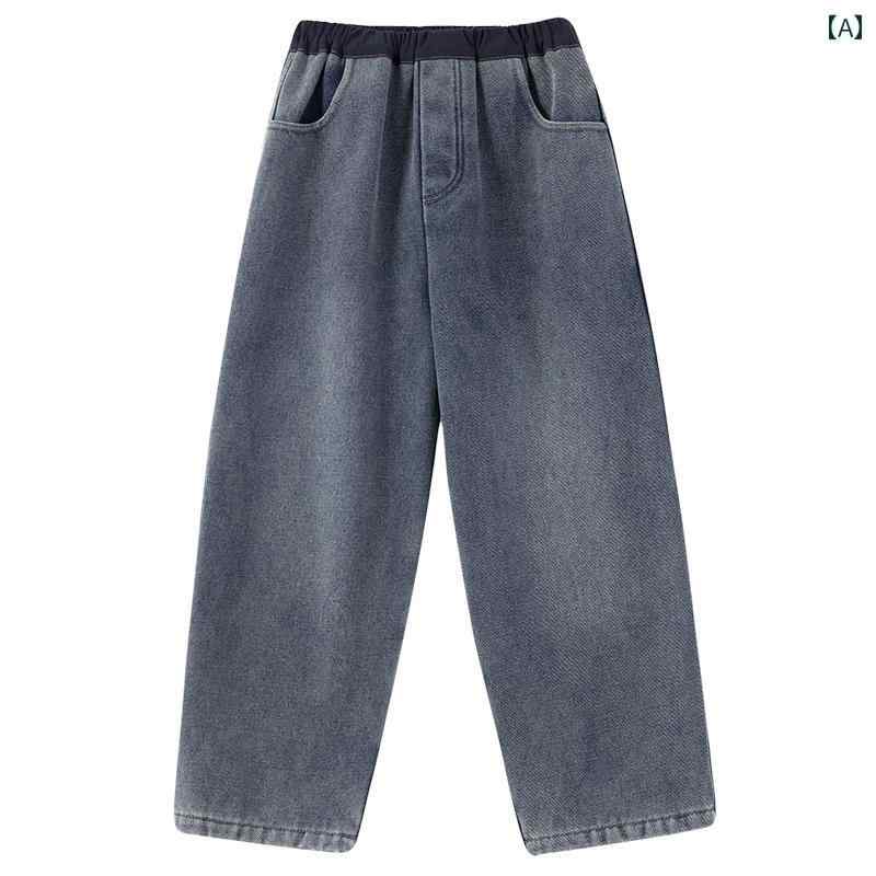 ズボン下 ジーンズズボン下 キッズ 赤ちゃん服 もの言う花 冬 凍らい 脚 生あたたかい 肌に人懐っこい オーリー 天鵞絨 ジーンズ 心地よい 冬