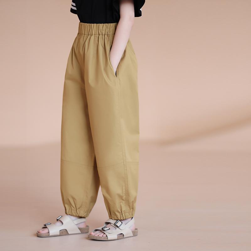 パンツ カジュアル 子供服 ボトムス ナチュラル 動きやすい キッズ 秋 男の子 女の子 ベビー 弾性 ウエスト レッグ 挿入 ポケット 綿 多目的 ズボン