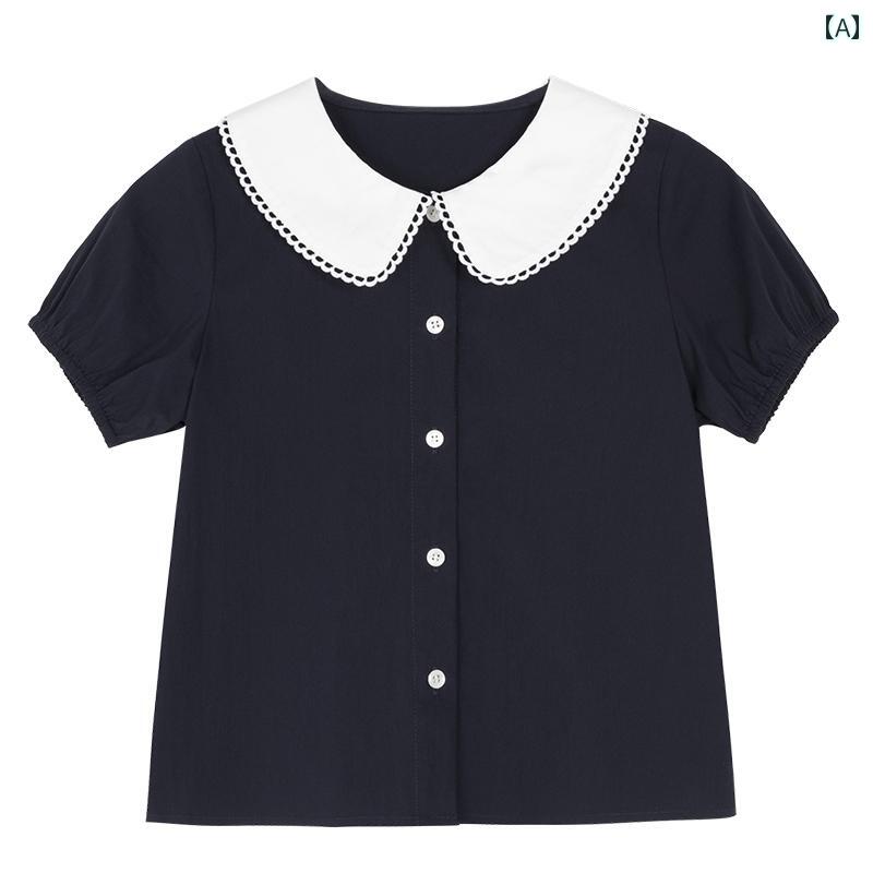 トップス 小わっぱ服 格好のいい 自然的 普段着 キッズ 夏 対比 スピード競技 あやつり人形 襟 親子 心地よい 半袖 ティーシャツ中 大 御嬢さん キッズファッション-キッズ・ベビー・マタニティ