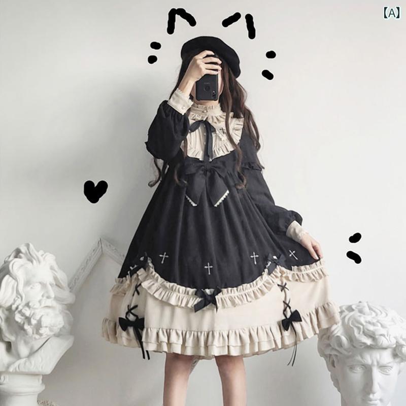 大きめサイズ ロリータ ヴィクトリアン 調 フリル ドレス プリンセス お姫様 おぎ話 装飾 ガーリー ドールファッション ゴシック