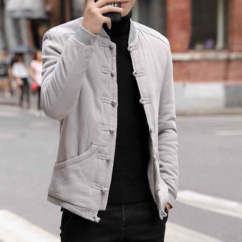 ジャケット メンズ 冬 唐 スーツ 綿入り 若々しい レトロ バックル 大 サイズ 中華風 中華風 漢服 綿 厚手｜セキュアデポ