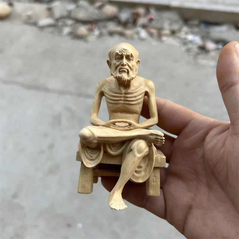 達磨 置物 木 仏具 神具 インテリア ディスプレイ レトロ 小物 アート 縁起物 彫刻 菩薩 仏像 仏陀 チャイナ風 |セキュアデポ