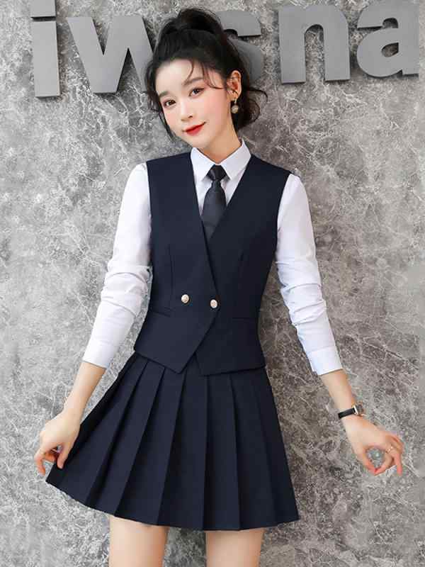 ベスト レディース 秋冬 カレッジ JK 制服 シャツ レディース メンズ 学生服 ベスト ネイビー グレー イベント ブレザー|セキュアデポ