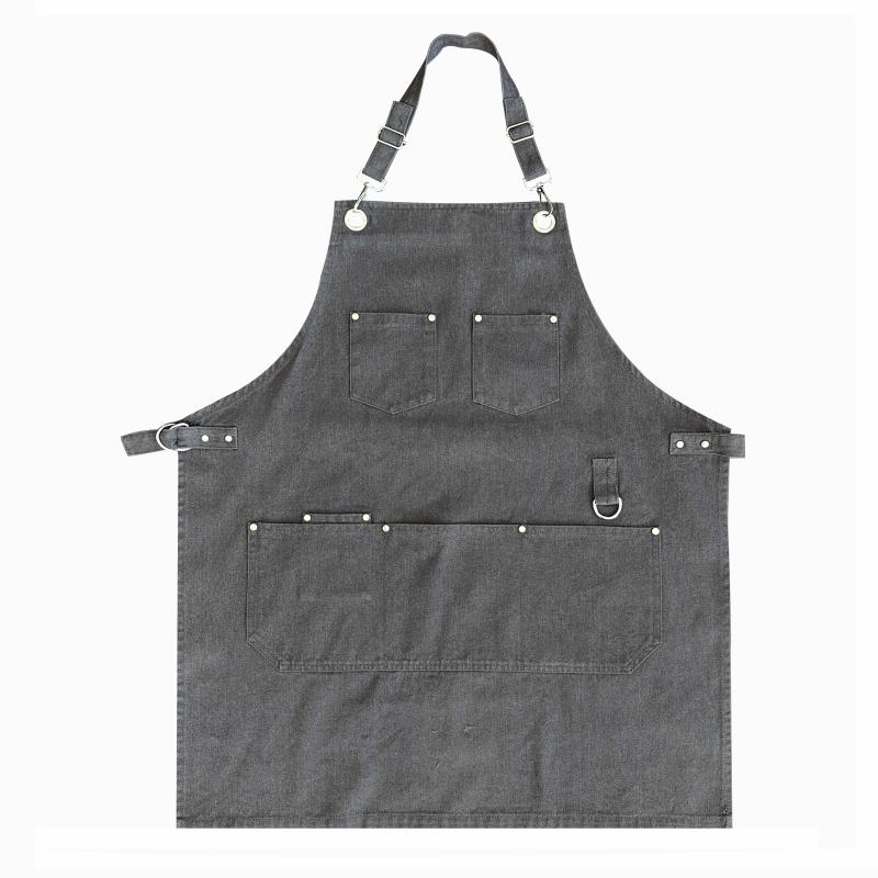木工エン 前掛け 作業着 スモック 保護 DIY 花 調理 防汚 家庭 キッチン カバー デニム ガーデニング メンズ レディース兼