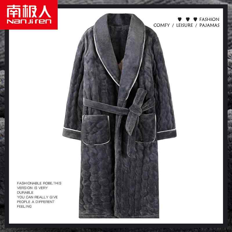 メンズ 秋 冬 パジャマ ルームウェア 寝間着 コーラル ベルベット 裏起毛 肥厚 三層 キルティング フランネル ホーム 服｜セキュアデポ