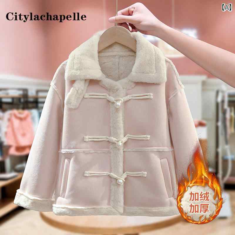 キッズ ジャケット アウター 子供服 女の子 綿服 裏起毛 厚手 トップス 西洋 子供 ワンピース 冬