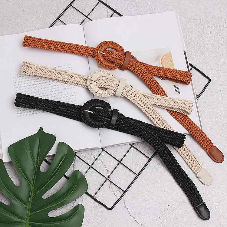 ベルト ボヘミアン ワックス ロープ 手織り エスニック レディース ファッション アクセサリー カジュアル ベルト ウエスト バンド