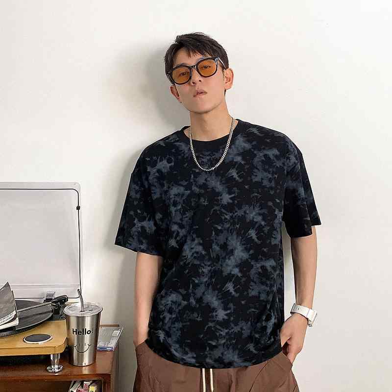 メンズ ファッショントップス Tシャツ カットソー 半袖 絞り染め 普段使い アウトドア スポーツ ワーク カジュアル メンズ 夏