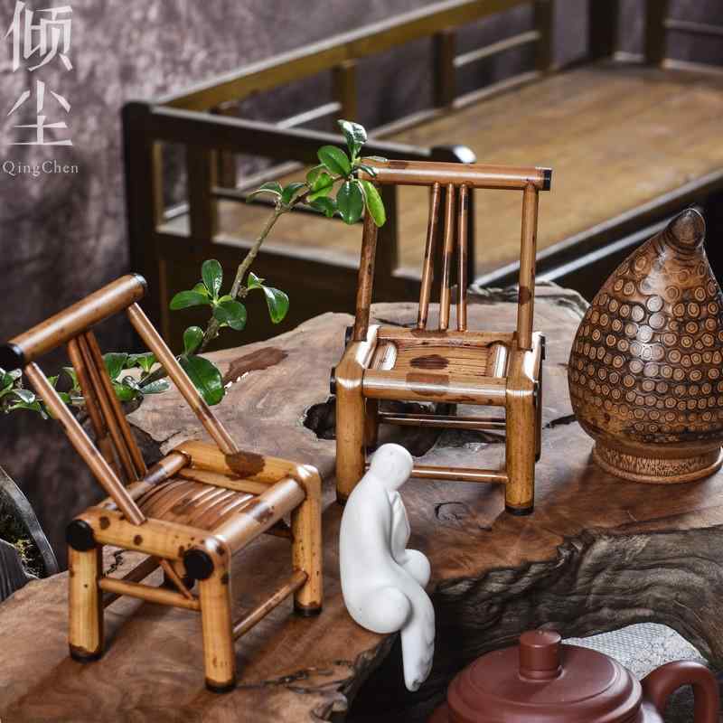 茶道具 珈琲 女性議長 ミニ 小物 雑貨 かざり付ける品 茶の葉 小さめ アンティーク 腰掛け 配膳品 愛くるしい レトロ 竹 寄せあわせ