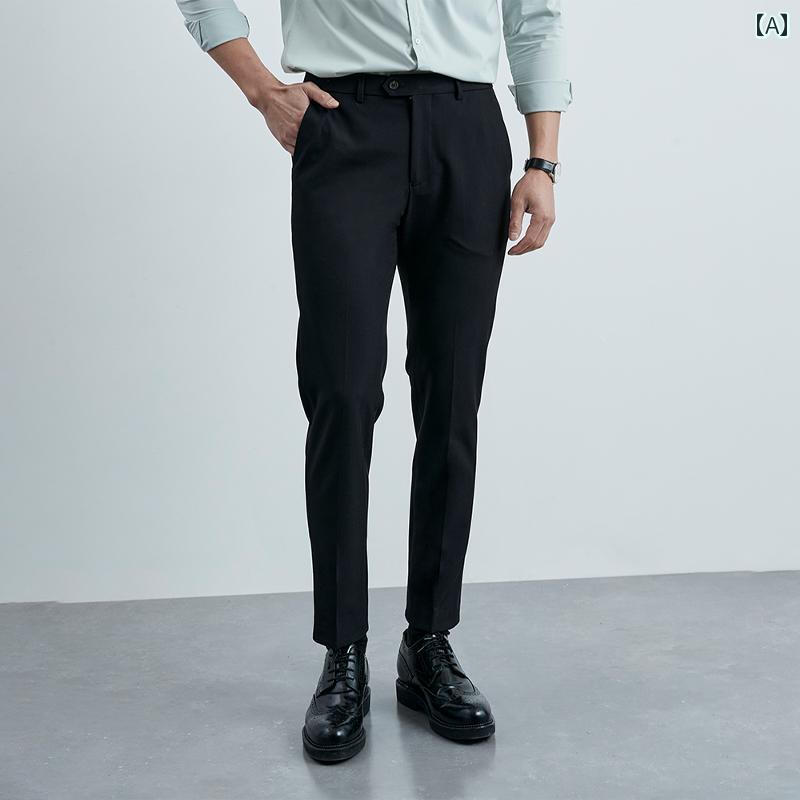 スラックス メンズ 夏 スーツパンツ ロング ストレート カジュアル きれいめ おしゃれ 動きやい 快適 ビジネス オフィス レセプション 通勤 紳士 デイリー 5,326円